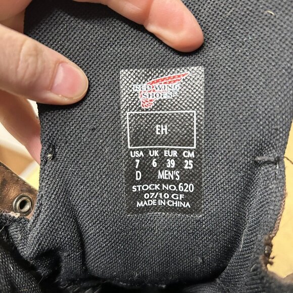 Red Wing Men’s LoggerMax Brown Leather Logger Boots 9” Waterproof Size 7 D 620 - Picture 9 of 9